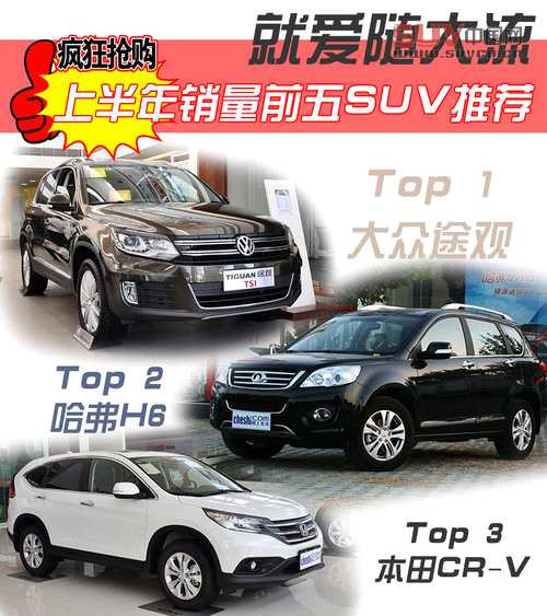 就愛(ài)隨大流 2013上半年銷(xiāo)量前五SUV推薦