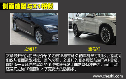 軸距一致/新外形 華晨寶馬之諾1E對(duì)比X1
