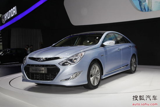 現代索納塔混合動力車 廣州車展實拍