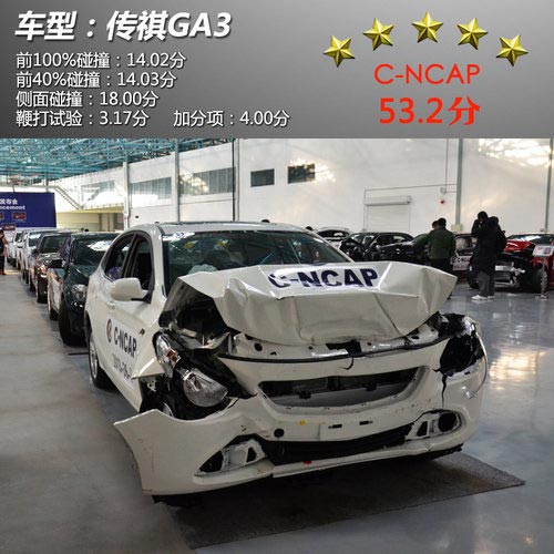 多為五星 2013年C-NCAP第四批車型成績