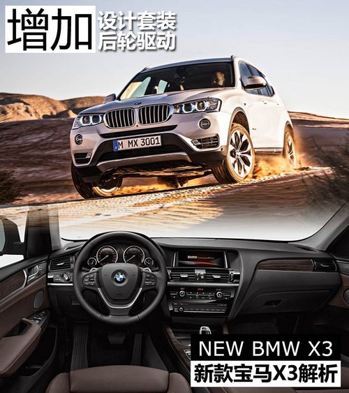 增加設計套裝/后輪驅動 新款寶馬X3解析